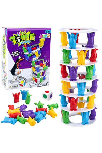 LEAN Pinguini nebuni pe turn joc arcade de familie colorat