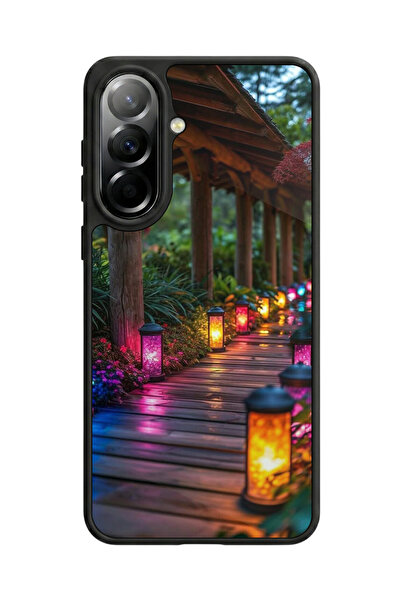 Aksel Kılıf متوافق مع هاتف سامسونج جالاكسي A57 مطبوع، أسود مطفي، سيليكون ناعم...