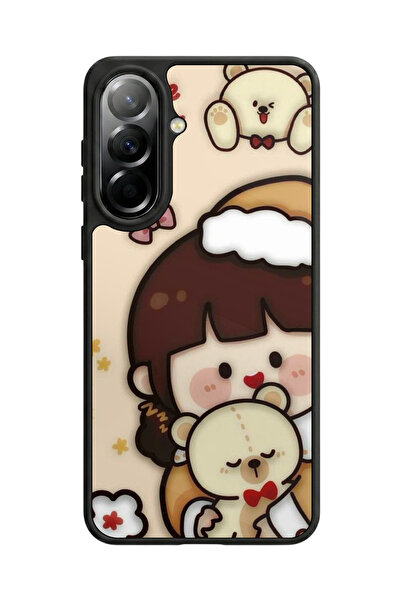 Aksel Kılıf متوافق مع هاتف سامسونج جالاكسي A57 مطبوع، أسود مطفي، سيليكون ناعم...