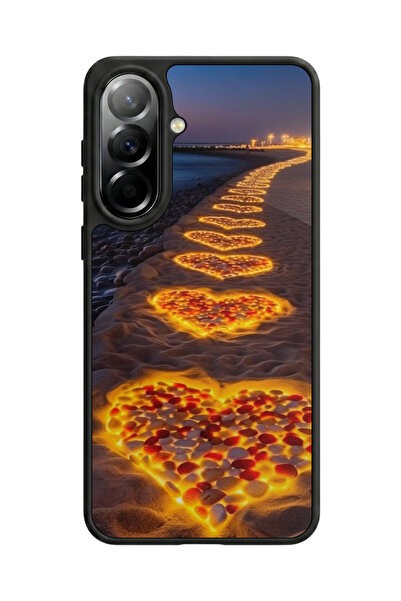 Aksel Kılıf متوافق مع هاتف سامسونج جالاكسي A37 مطبوع، أسود مطفي، سيليكون ناعم...