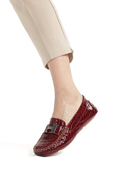 Ateş Genuine Leather Daily Women's Ballet Flats Shoes