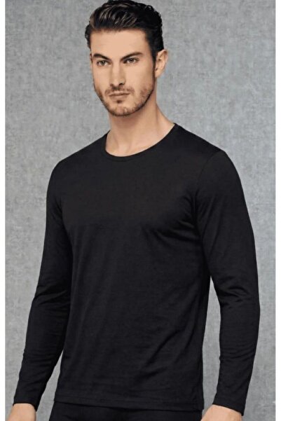 Doreanse Muška majica dugih rukava Modal / Pamuk okrugla kragna standardnog k...