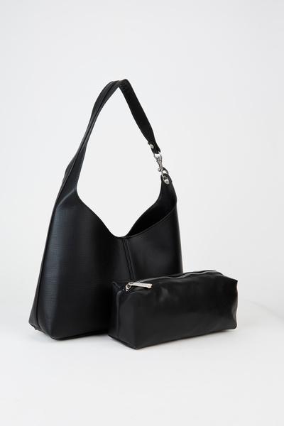 Vivaq Ženski organizator Black Crane Prirodna koža sa zatvaračem na kopču, ku...