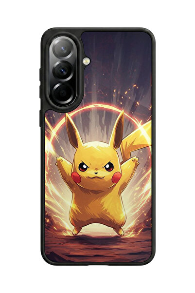 Aksel Kılıf متوافق مع هاتف سامسونج جالاكسي A57 مطبوع، أسود مطفي، سيليكون ناعم...