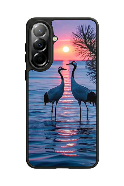 Aksel Kılıf متوافق مع هاتف سامسونج جالاكسي A57 مطبوع، أسود مطفي، سيليكون ناعم...