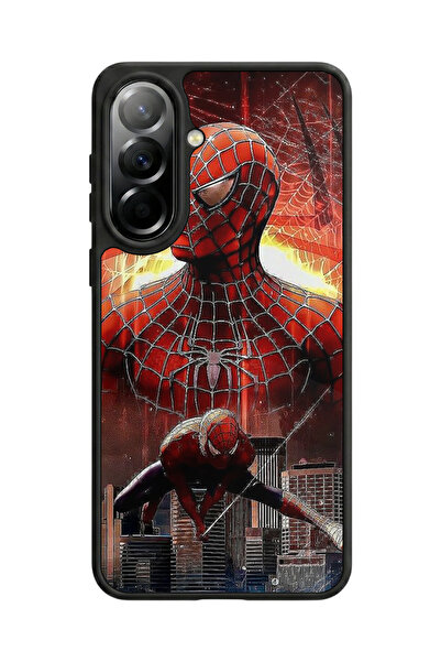 Aksel Kılıf Samsung Galaxy A57 Compatible Printed Case, Matte Black, Soft Sil...