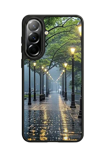 Aksel Kılıf متوافق مع هاتف سامسونج جالاكسي A37 مطبوع، أسود مطفي، سيليكون ناعم...