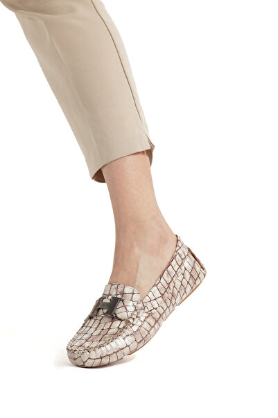 Ateş Genuine Leather Daily Women's Ballet Flats Shoes