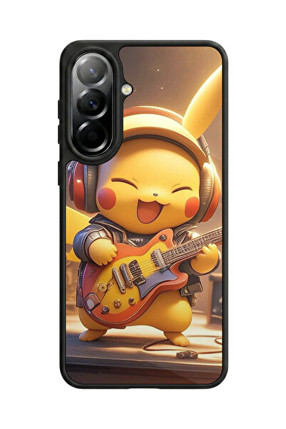 Aksel Kılıf متوافق مع هاتف سامسونج جالاكسي A37 مطبوع، أسود مطفي، سيليكون ناعم...