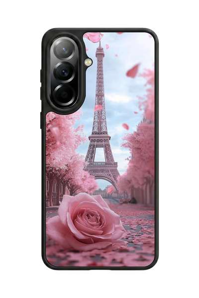 Aksel Kılıf متوافق مع هاتف سامسونج جالاكسي A37 مطبوع، أسود مطفي، سيليكون ناعم...