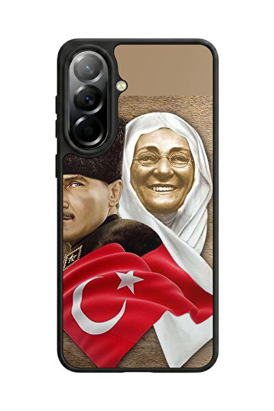 Aksel Kılıf متوافق مع هاتف سامسونج جالاكسي A57 مطبوع، أسود مطفي، سيليكون ناعم...