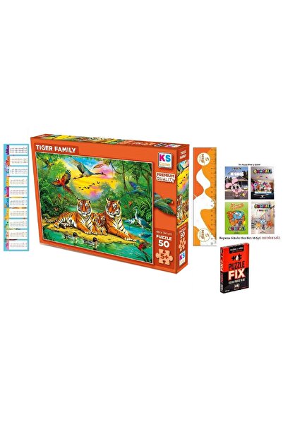 Ks Games Ks Tiger Family 50 Piece Puzzle (48X34 cm) and 4 Licensed the Gumbal...