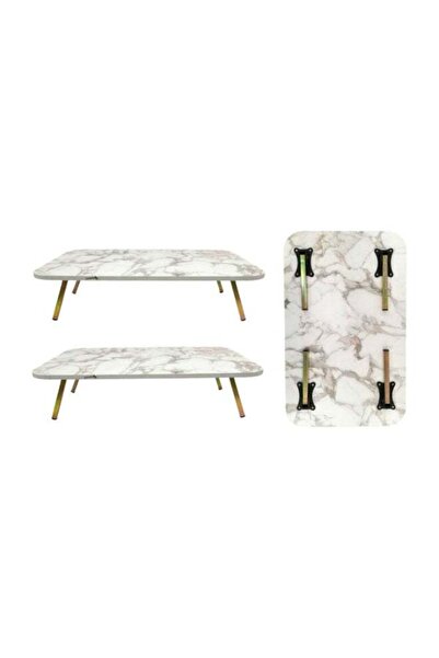 AZOZ MERCHLY Foldable Legs Floor Center Table For Living Room 100x60cm