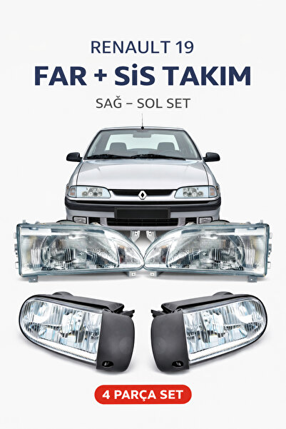 GUMUSONLINE AYFAR R19 EUROPA FAR SAĞ SOL ve SİS FARI SAĞ SOL 4 LÜ SET