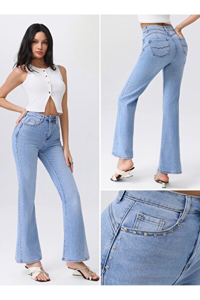 DENRA Τζιν καμπάνα με πλαϊνά αξεσουάρ