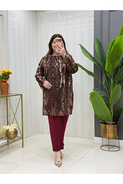 Modam Bella Plus Size Double Set with Necklace