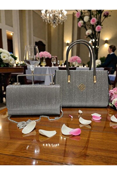 ZİVORA Women's Black New Season Glittery Evening Dress & Daily 2-Piece Set - ...