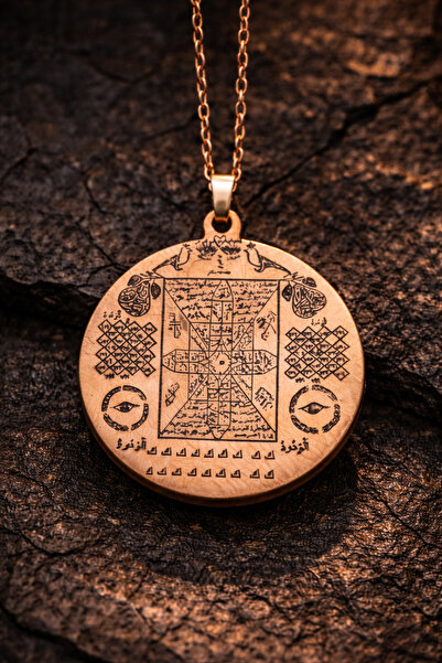 İyyaKee Mührü Belkıs Protection Prayer Copper Medallion Necklace – Protection...