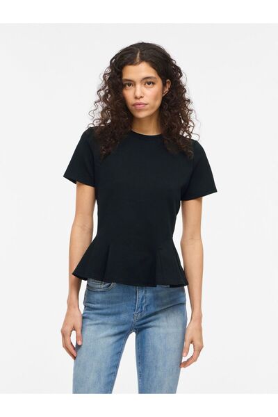 VILA T-Shirt VIVELMERA Schößchen