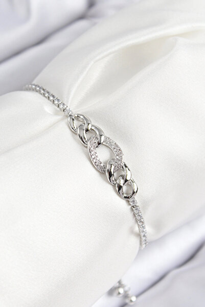 online kapsulavm avm alışveriş Brass Zircon Stone Chain Model Silver Color El...
