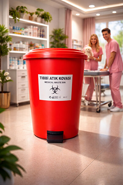 OLİWAM Prohygiene 50L Pedal-Operated Medical Waste Bin – New Generation Confi...