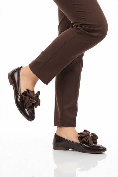 Aspor Kahve Fiyonk Kurdeleli Kadın Babet