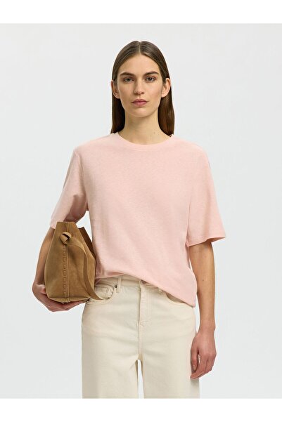 SELECTED T-Shirt Leinenmix