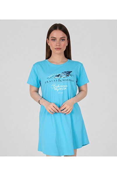 MQ Women's Nightgown Turkish Cotton Stylish Soft and Comfortable Sleepwear Wo...