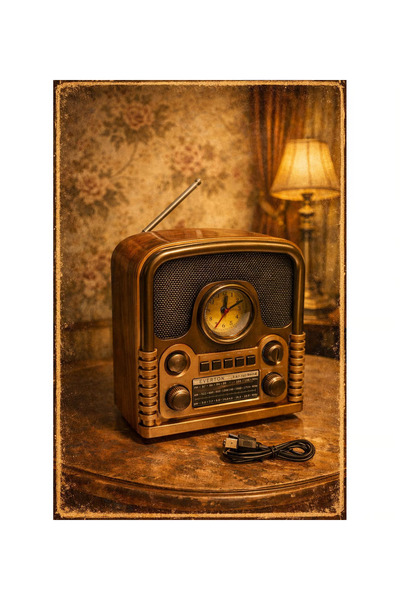 ataşbey RT-743 Klasik Özel Tasarım Retro Nostalji Bluetooth/USB/Sd/ Radyo Mp3...