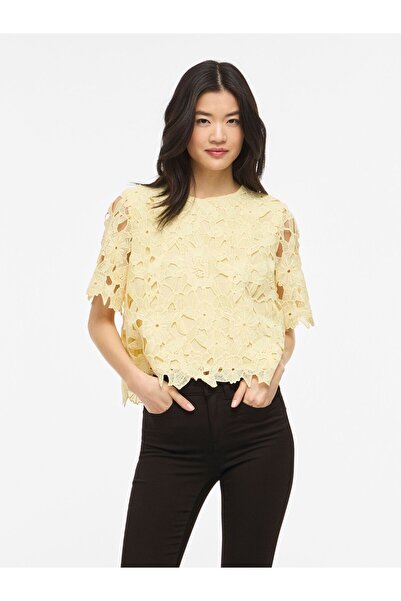 VILA Oberteil mit kurzen Ärmeln VISIENNA Spitzen