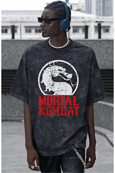 SEVBANO Mortal Kombat logo igra, štampana unisex majica prevelikog kroja, vin...