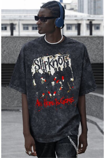 SEVBANO Slipknot rok metal muzički bend, unisex majica sa širokim krojem i vi...
