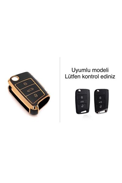 CİHAN GROUP Luxury Key Protection Case Compatible with Seat Leon Mk3 Golf 7 a...