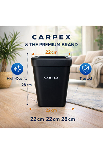 Carpex Premium Dual-Wing Waste Bin – 8 LİTRE Designed for offices, homes, and...