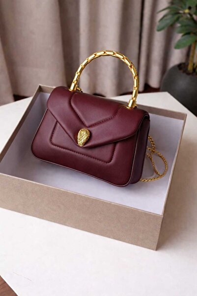 GENERAL حقيبة يد بثصميم فاخر ومقبض ذهبي جودة ممتازة مع ملحقاتها