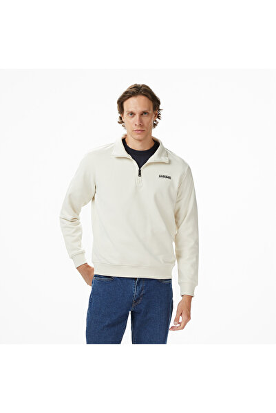 Napapijri B-Small Box Erkek Bej Sweatshirt