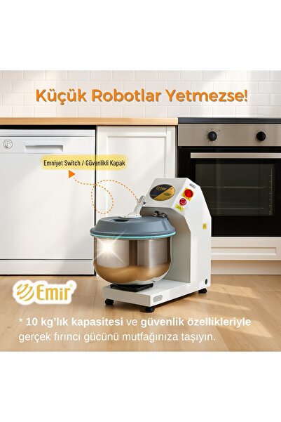 moontime alaçatı 10 KG Hamur Yoğurma Makinesi, Güvenli ve Çocuk Dostu Ev Tipi...