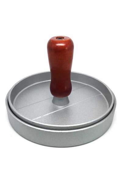 moontime alaçatı Alüminyum Hamburger Presi 12 cm, Pratik ve Kolay Kullanım