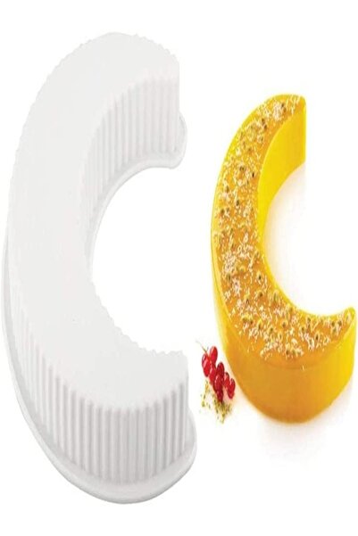 Axpeih قالب سيليكون ثلاثي الأبعاد على شكل هلال – صينية خبز كبيرة على شكل هلال...