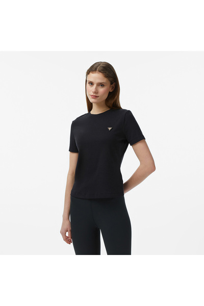 Guess Sonia Aktif Modal Karışımlı Slim Fit Kadın Siyah T-Shirt