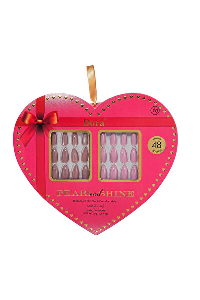 DORA Dora Nails Gift Set in Flesh Colors: 48 Flexible Artificial Nails with E...