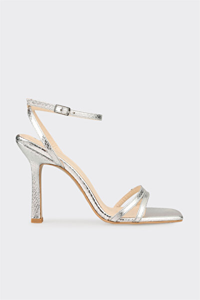 Elle Shoes Lame Kadın Yüksek Topuklu Sandalet