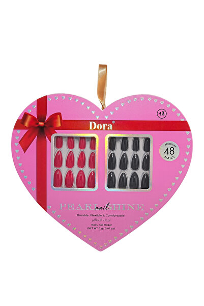 DORA Dora Adhesive Nails 48 Pieces: Artificial nail set in attractive colors ...