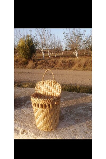 Saatistan Hasır Posta Sepeti ve Duvar Saksısı, Kitaplık ve Poşetlik, 10x17 cm