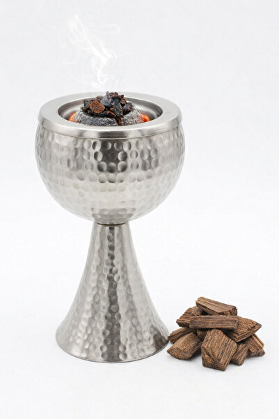 MDK Bakhoor Burner Metal Oud Incense Holder - Hammered Mabkhara for Charcoal ...