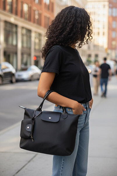 Goldies Bag Women's Black Parachute Fabric Wallet Zippered Bags, Crisscross S...