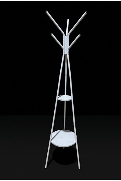 HomeNew Modern clothes rack with storage shelves - white