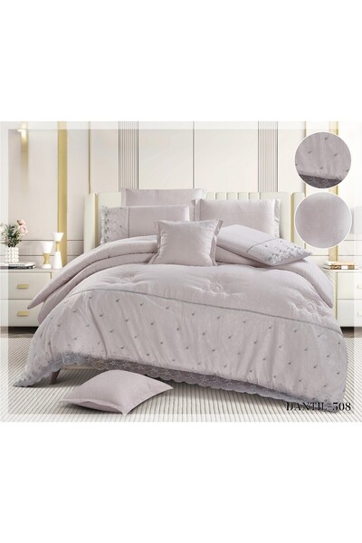 ROSHAN Luxurious royal Lace double bedsheet with an elegant design, made of m...