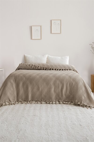 Cotanique Opera Çift Kişilik Yatak Örtüsü 200 x 230 cm Bej