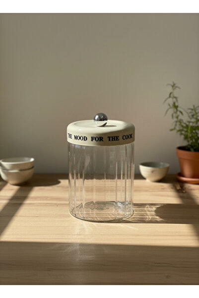 FARALYAHOME Luxury Glass Jar with Vacuum Lid 1400 ml Organizer Jar Organizer Jar